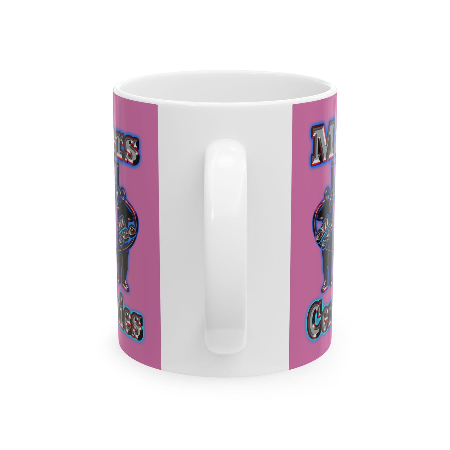 em cee squared - White Mug (light pink)