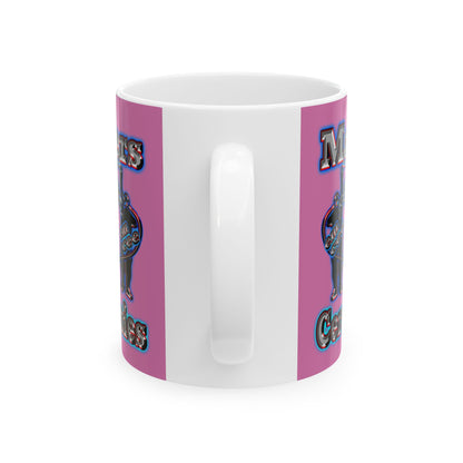 em cee squared - White Mug (light pink)