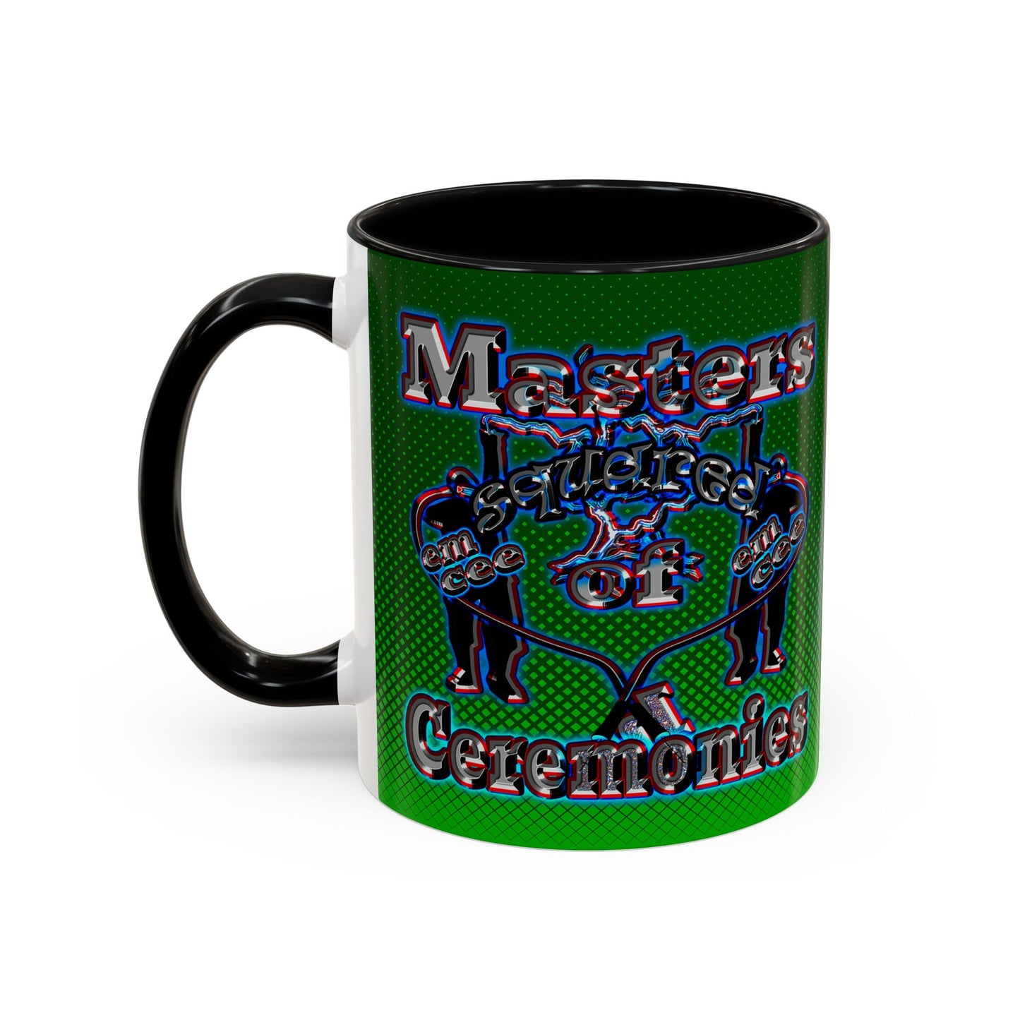 em cee squared - Accent Mug (logo green)