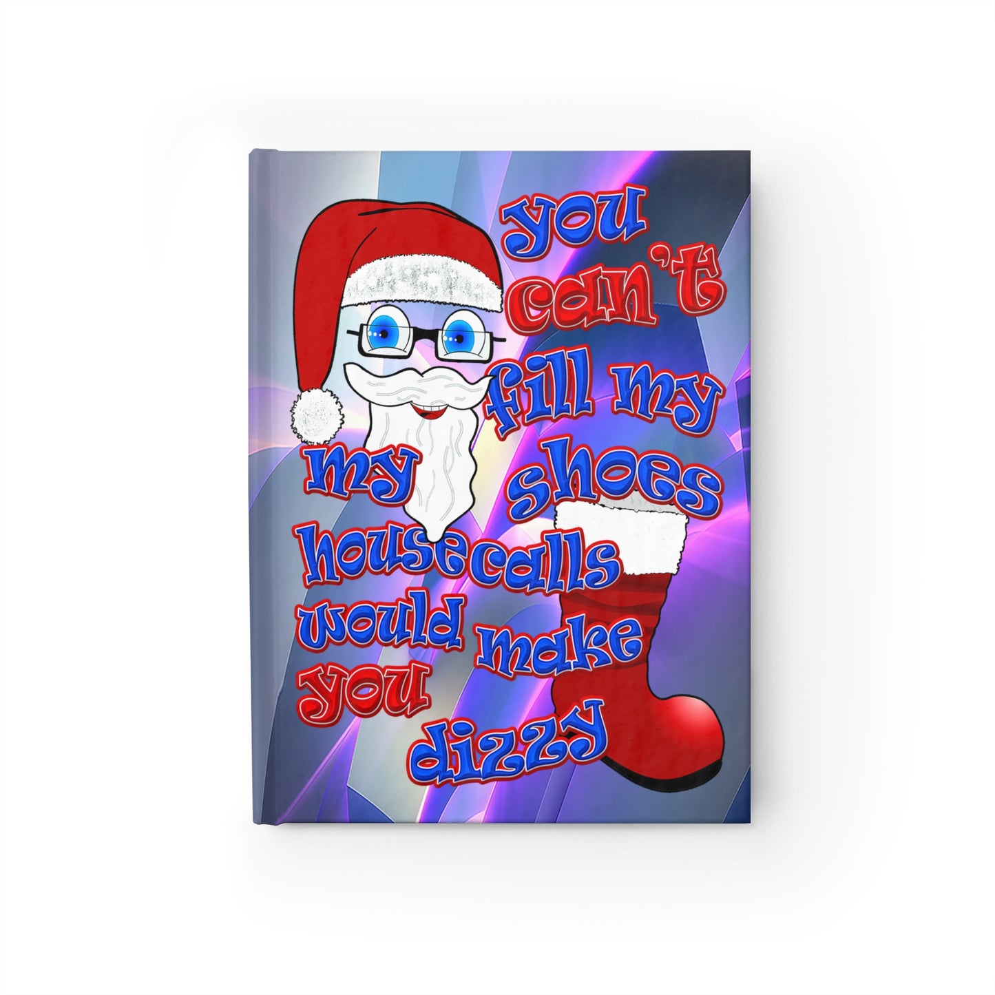 santa's shoes - journal-blank (grey-pink wave)