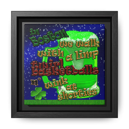 celtics logo - framed canvas art ('snoops' background)