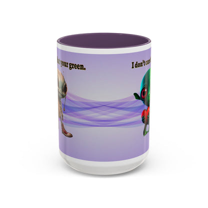 I don't care that your grey - Accent Mug (light blue-pink wave)
