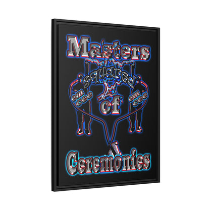 em cee squared - framed canvas art (black)