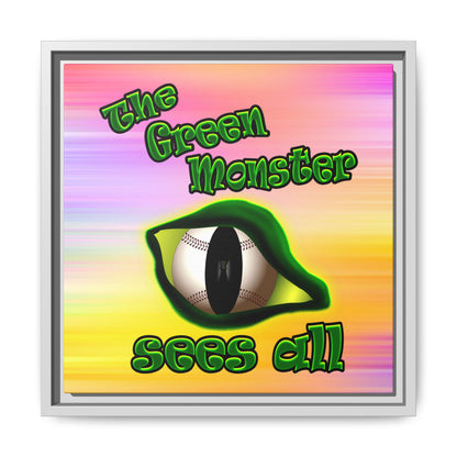 green monster - framed canvas art (color blur)