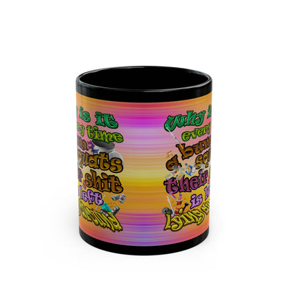 the bum's shit - Black Mug (color blur)