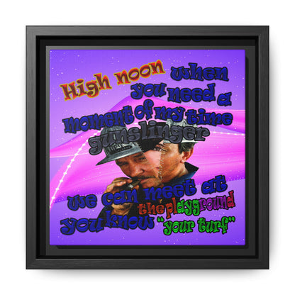 high noon - framed canvas art (purple-pink wave)