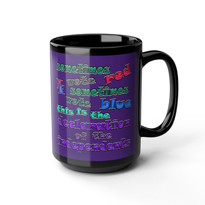 declaration of the independents - Black Mug (purple)