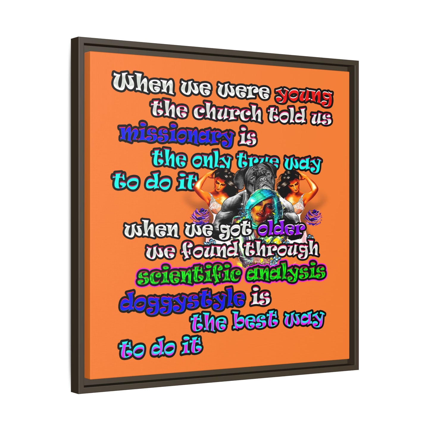 doggystyle - framed canvas art (crusta)