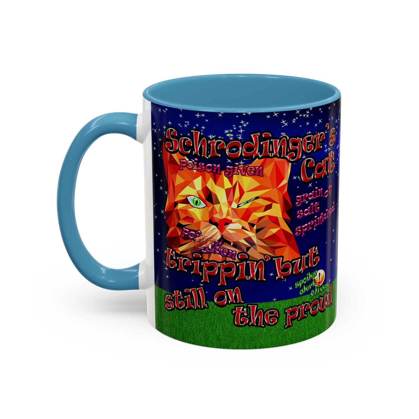 schrodinger's cat - Accent Mug ('snoops' background)