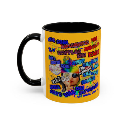 drop the beat - Accent Mug (yellow)