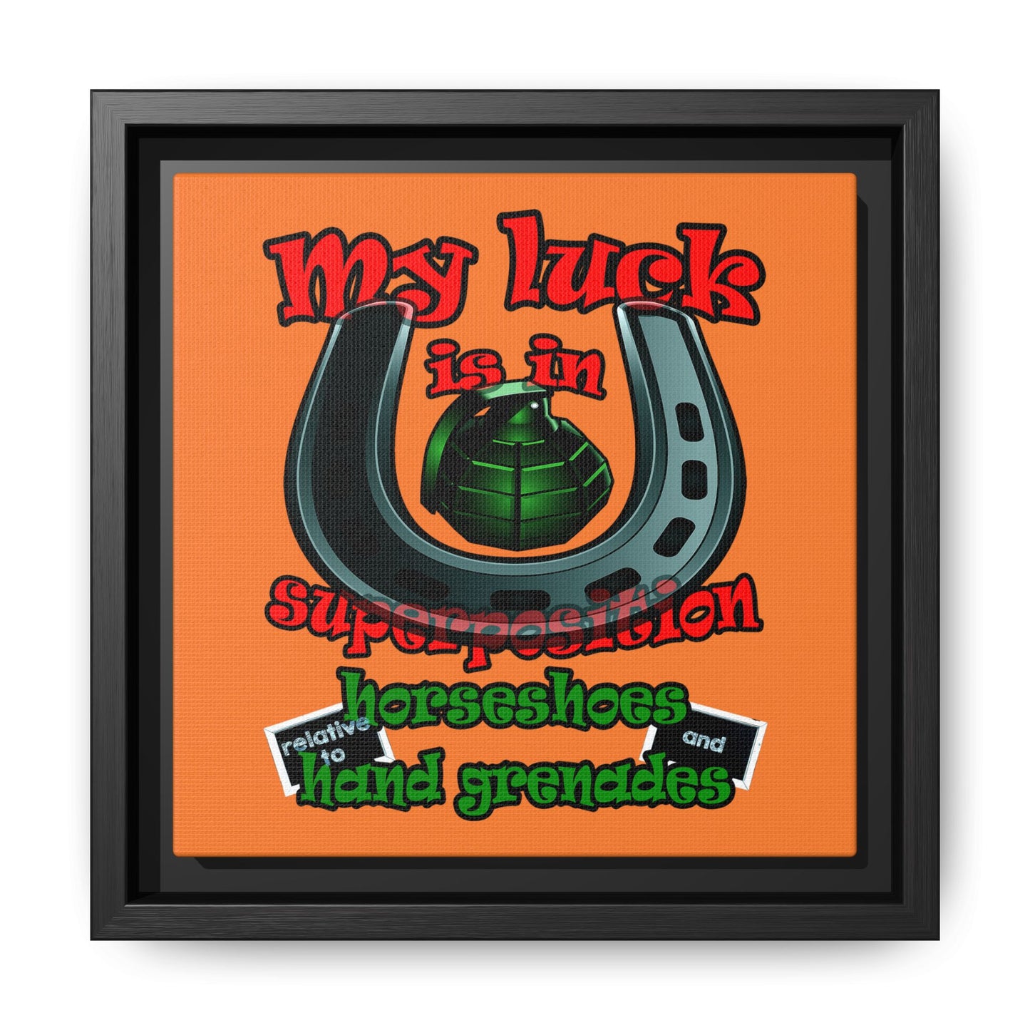my luck - framed canvas art (crusta)