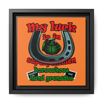 my luck - framed canvas art (crusta)