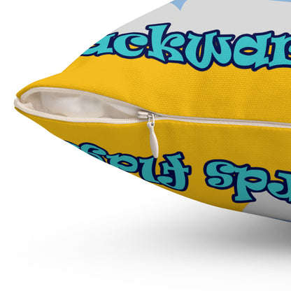 shoot for the stars - Spun Polyester Square Pillow - (yellow)