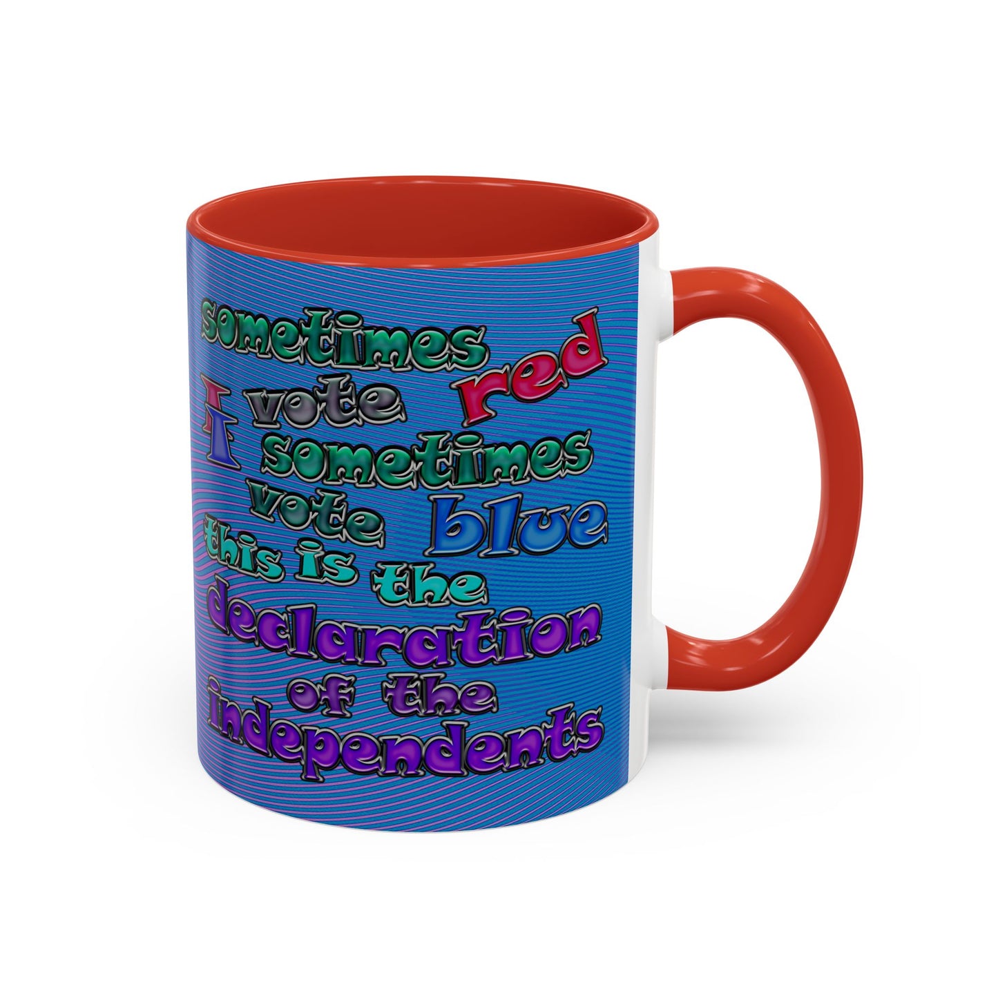 declaration of the independents - Accent Mug (light blue-purple wave)