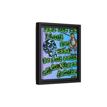 og - framed canvas art (light blue-purple wave)
