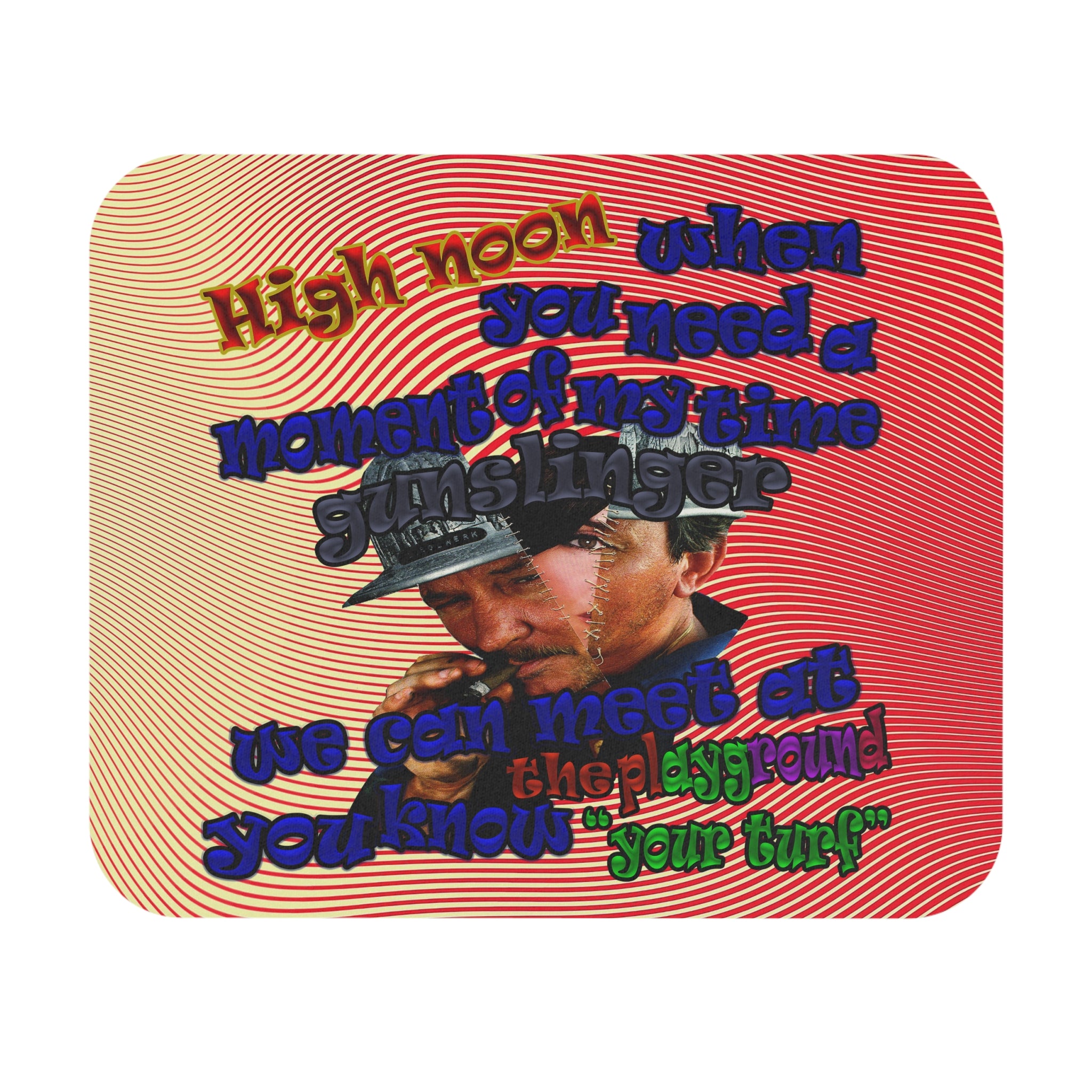 high noon - Mouse Pad (Rectangle) (yellow-orange wave)