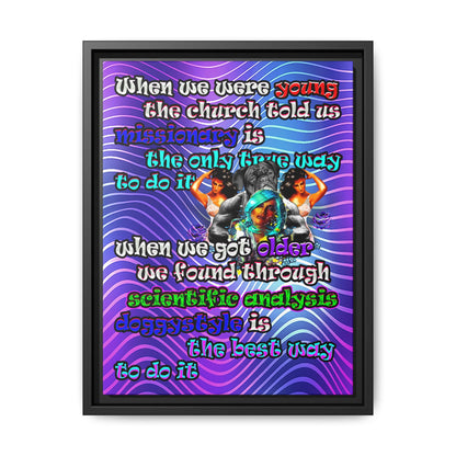 doggystyle - framed canvas art (purple wave)