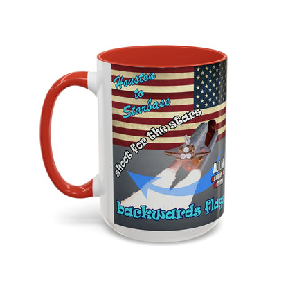 shoot for the stars - Accent Mug (grey-light grey)