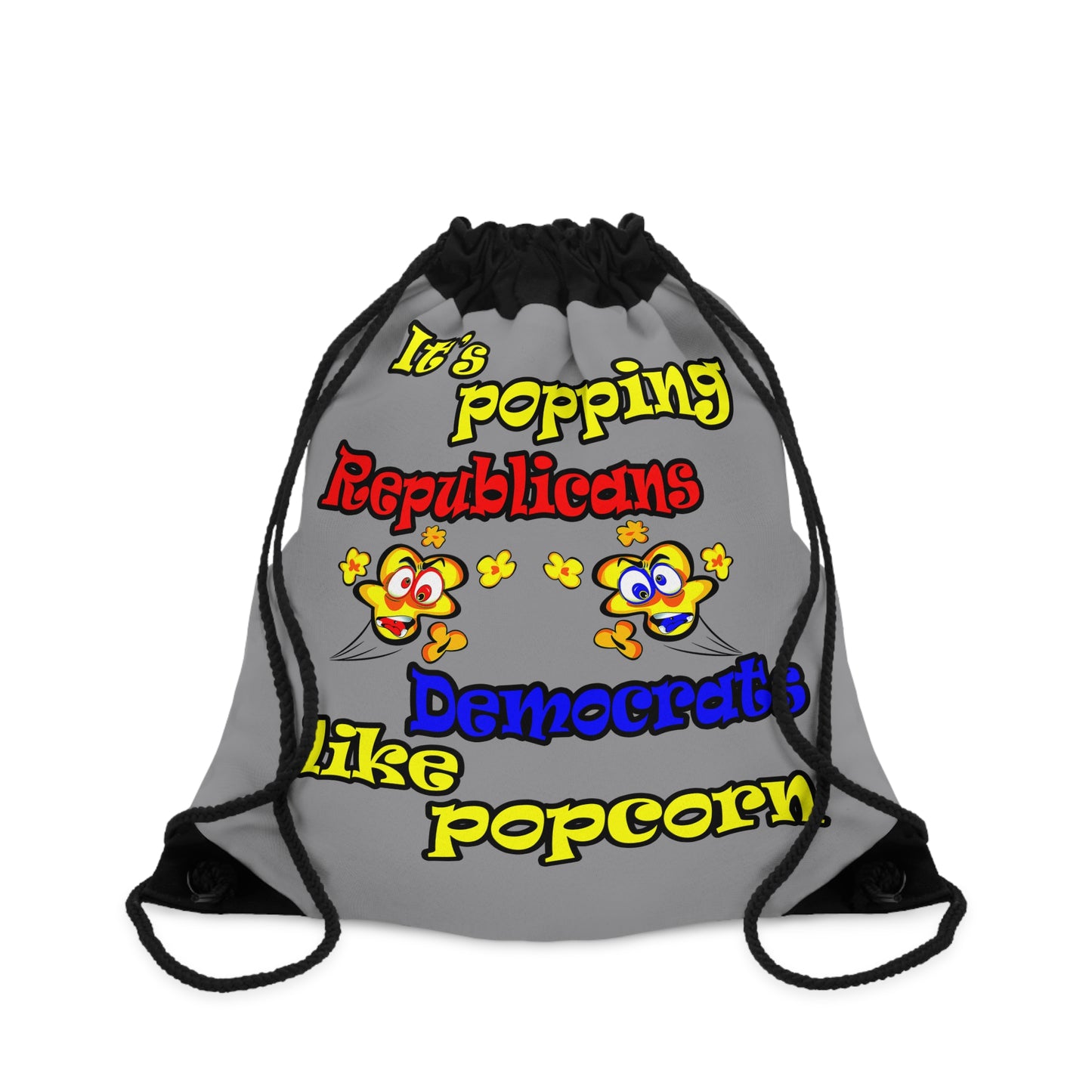 popping like popcorn - Drawstring Bag (grey)