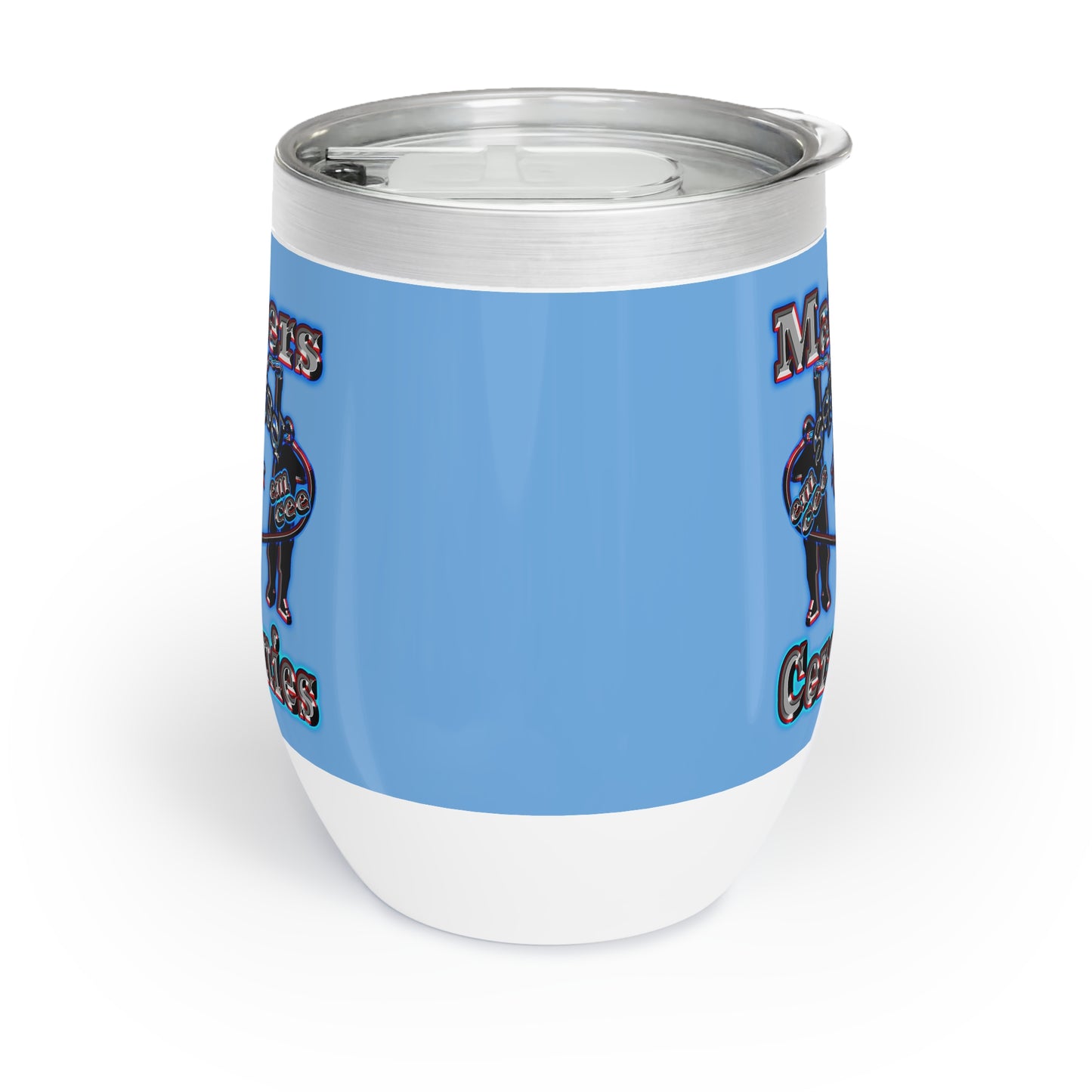 em cee squared - Chill Wine Tumbler (light blue)