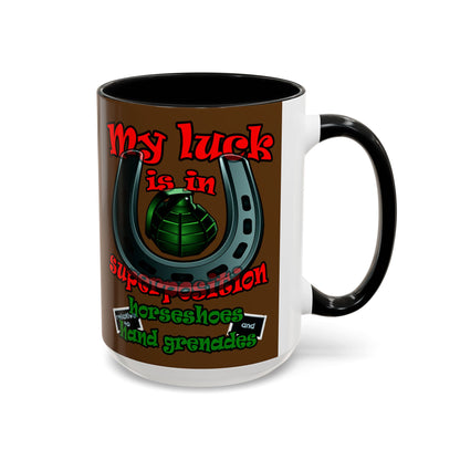 my luck - Accent Mug (brown)
