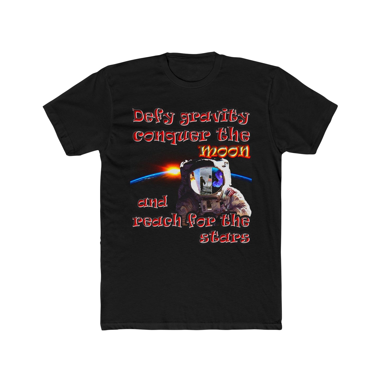 defy conquer reach - Men's Cotton Crew Tee