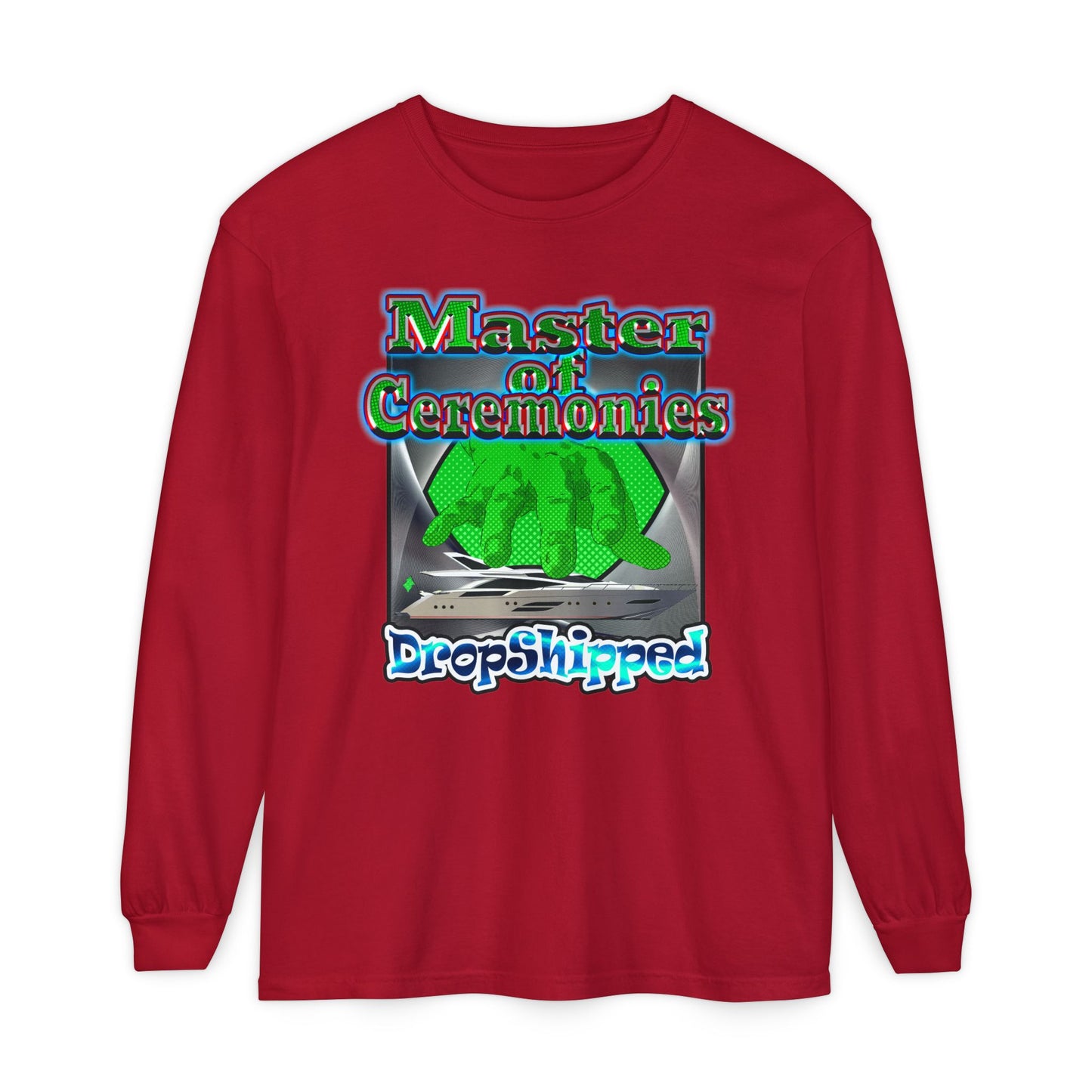 logo - Unisex Garment-dyed Long Sleeve T-Shirt