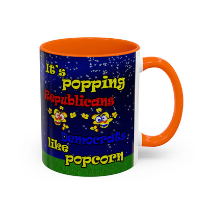 popping like popcorn - Accent Mug ('snoops' background)