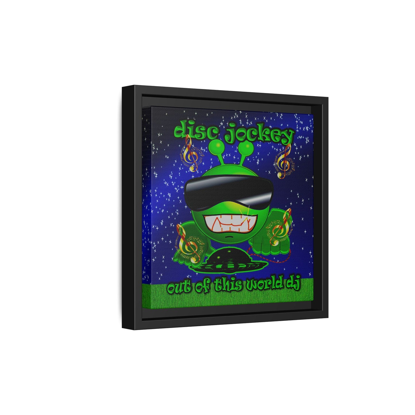 disc jockey - framed canvas art ('snoops' background)