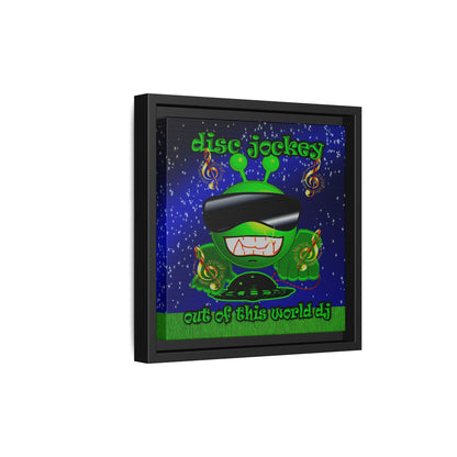 disc jockey - framed canvas art ('snoops' background)