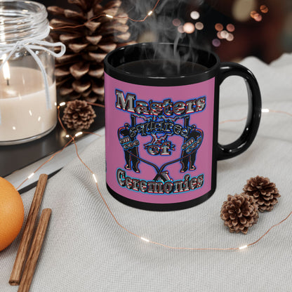 em cee squared - Black Mug (light pink)