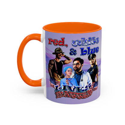rw&b lives matter - Accent Mug (light blue-pink wave)