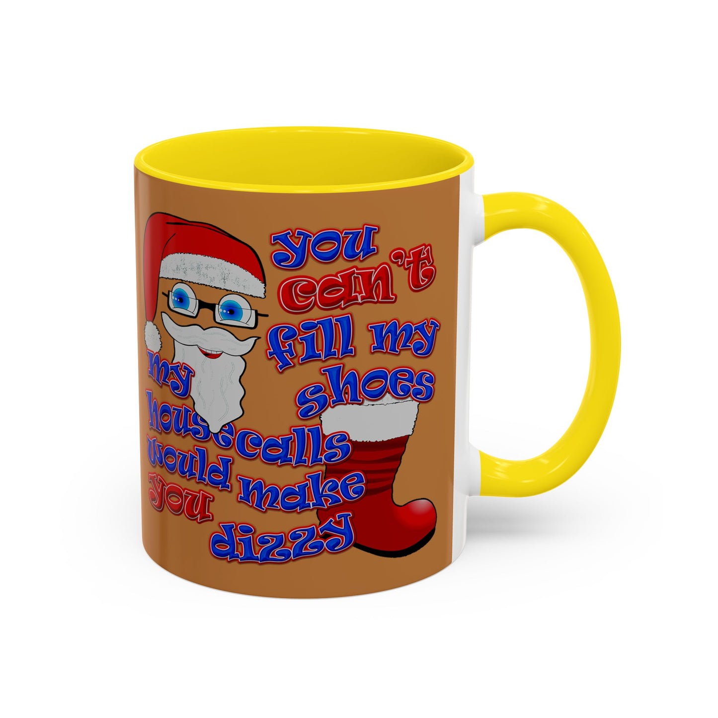 santa's shoes - Accent Mug (light brown)
