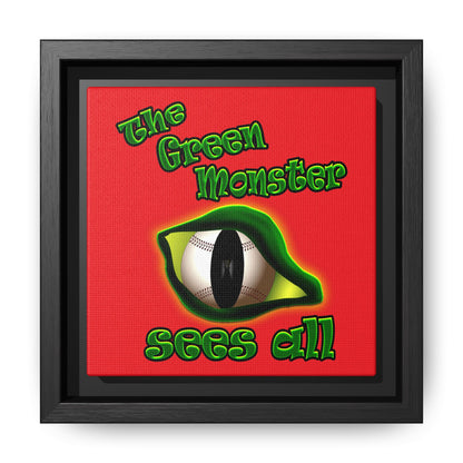 green monster - framed canvas art (red)