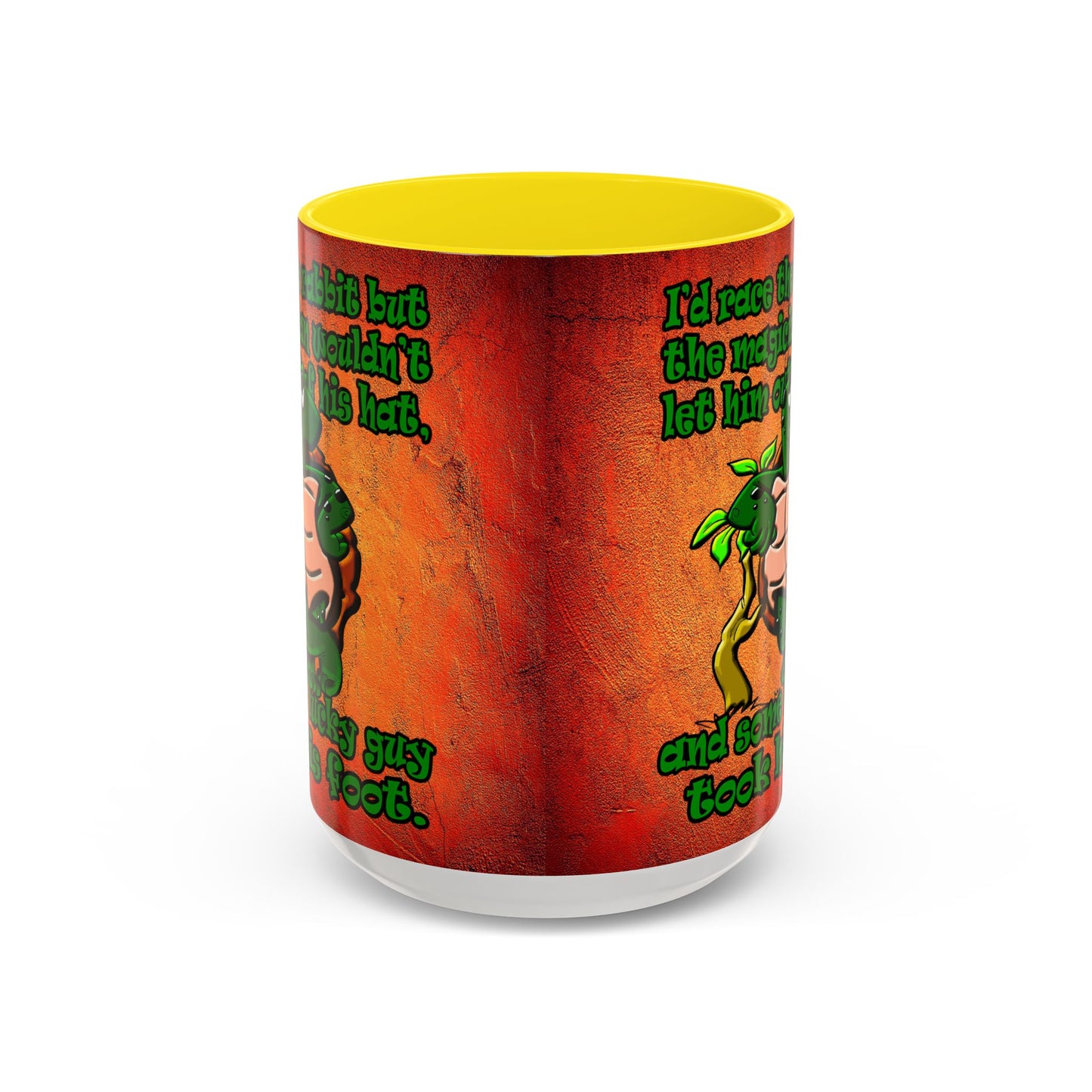 turtle race - Accent Mug (burnt orange)