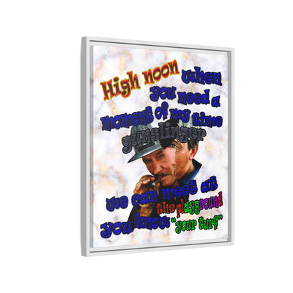 high noon - framed canvas art (white marble)