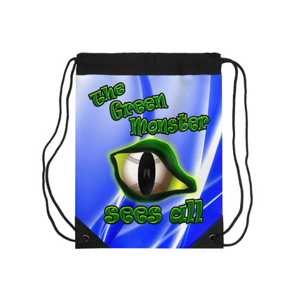 green monster - Drawstring Bag (blue-white wave)