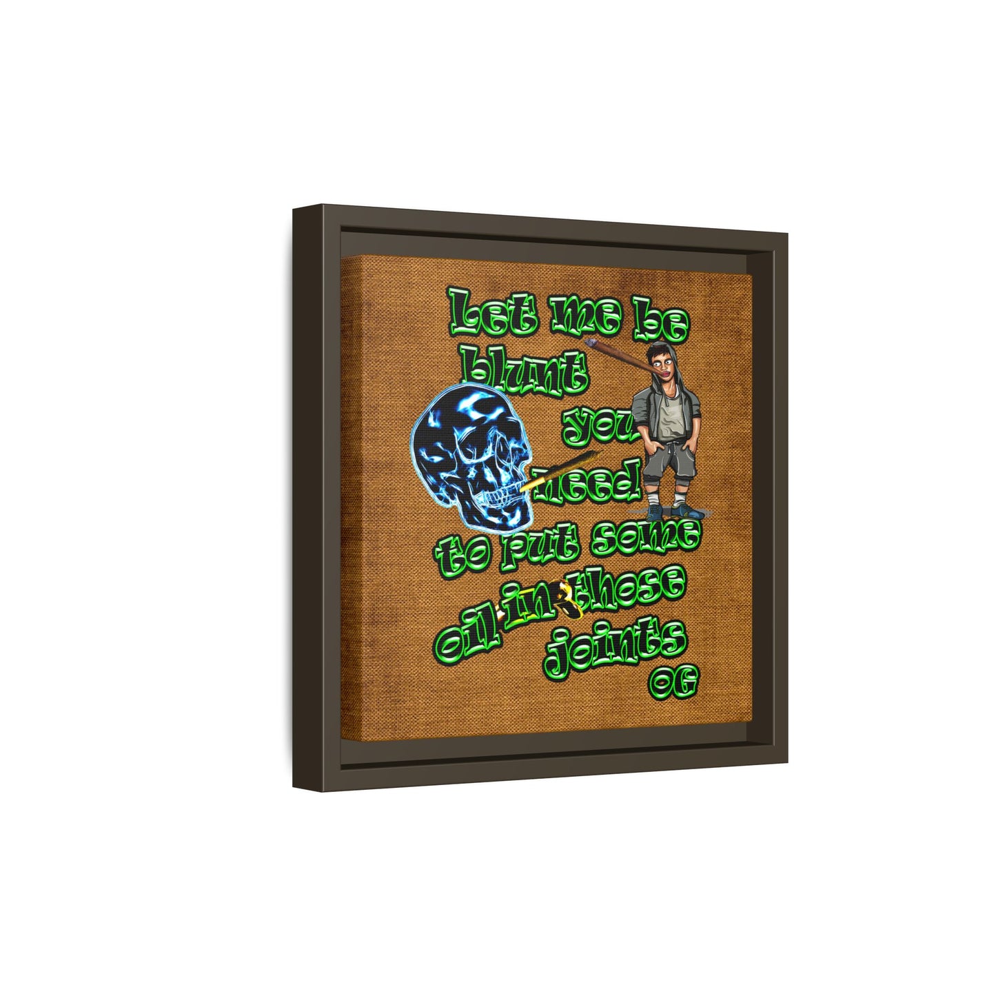 og - framed canvas art (brown papyrus)