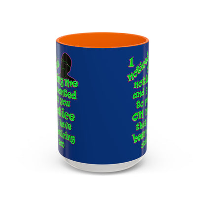 noticed you noticing - Accent Mug (dark blue)
