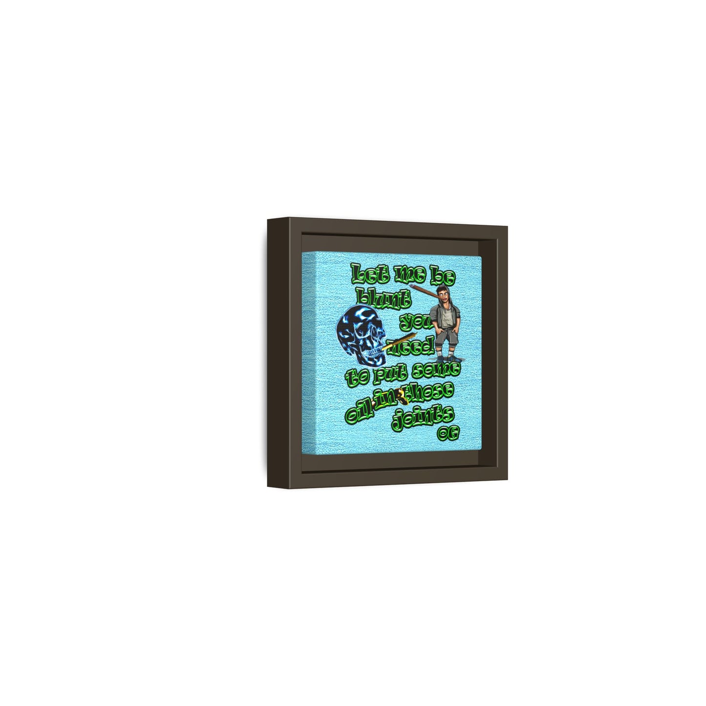 og - framed canvas art (faded blue)