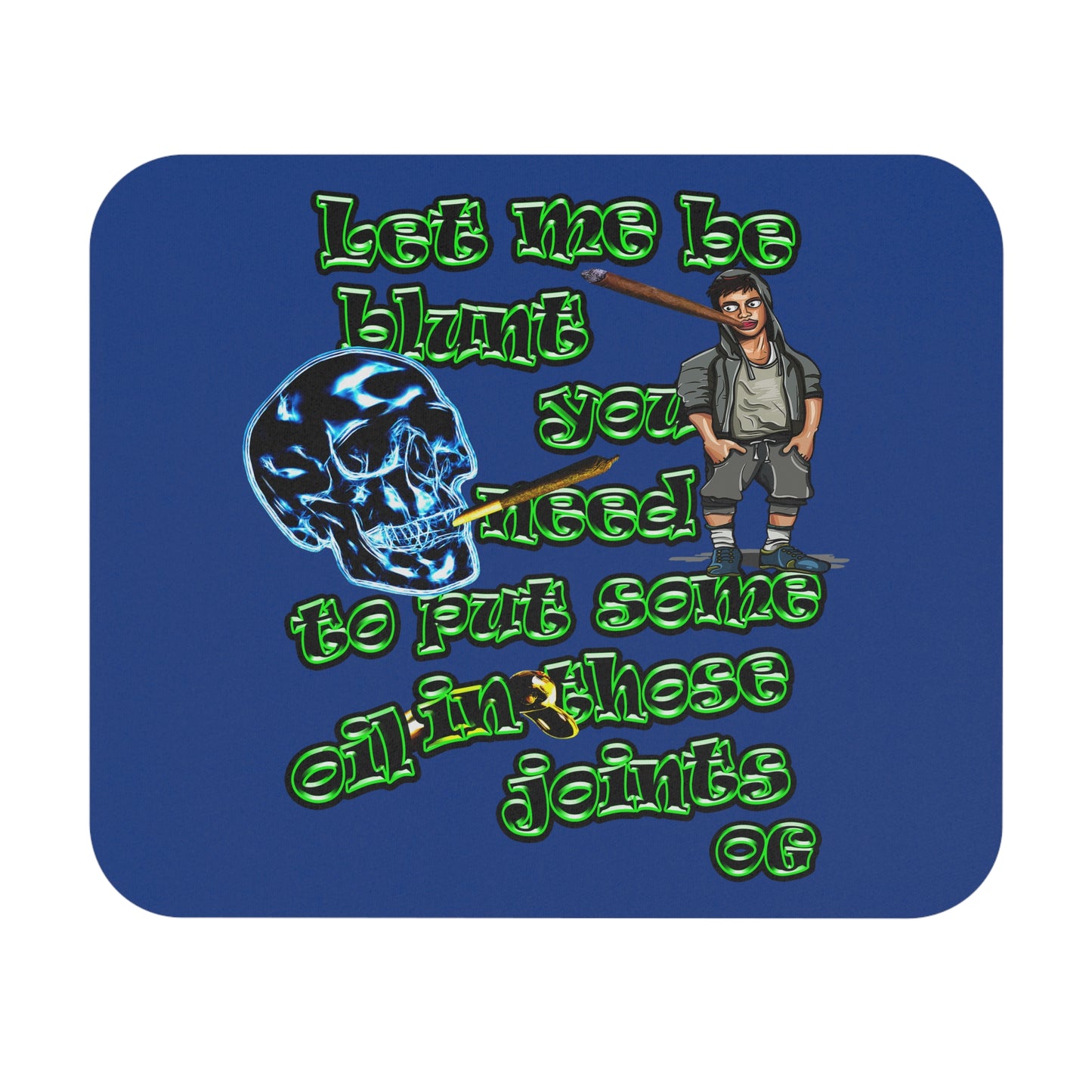og - Mouse Pad (Rectangle) (dark blue)