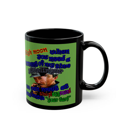 high noon - Black Mug (green)
