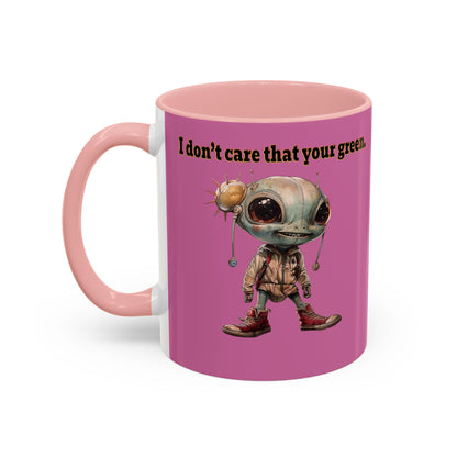 I don't care that your grey - Accent Mug (light pink)