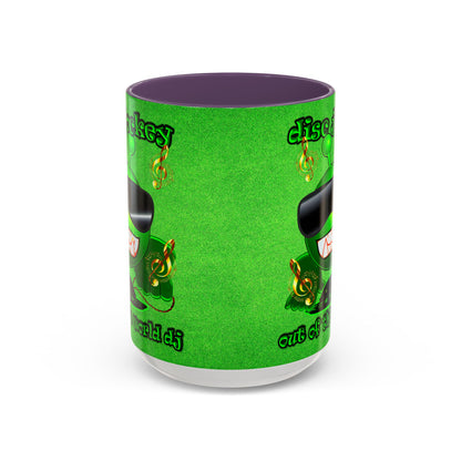 disc jockey - Accent Mug (green turf)