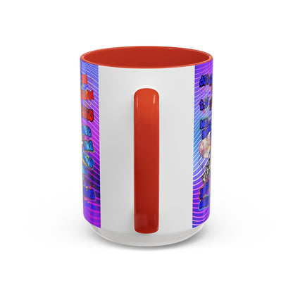 drop the beat - Accent Mug (purple wave)