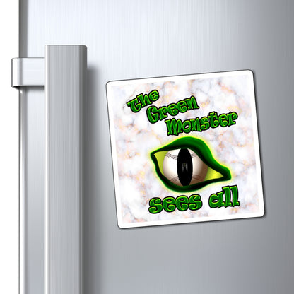 green monster - Magnets - (white marble)