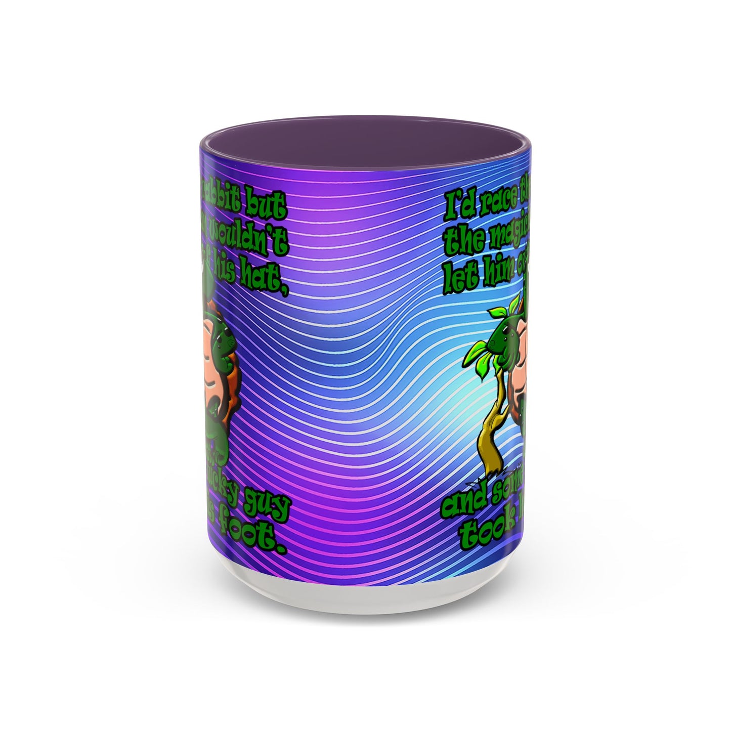 turtle race - Accent Mug (purple wave)