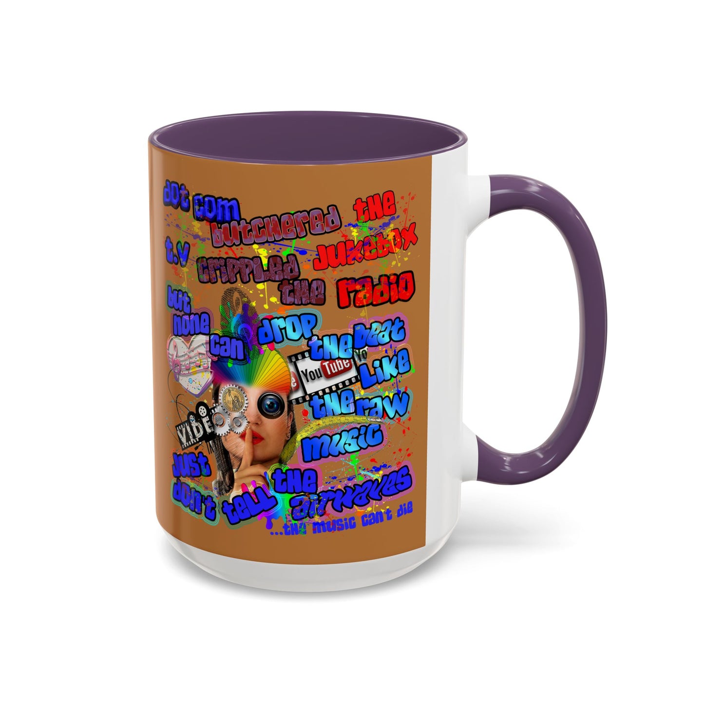 drop the beat - Accent Mug (light brown)