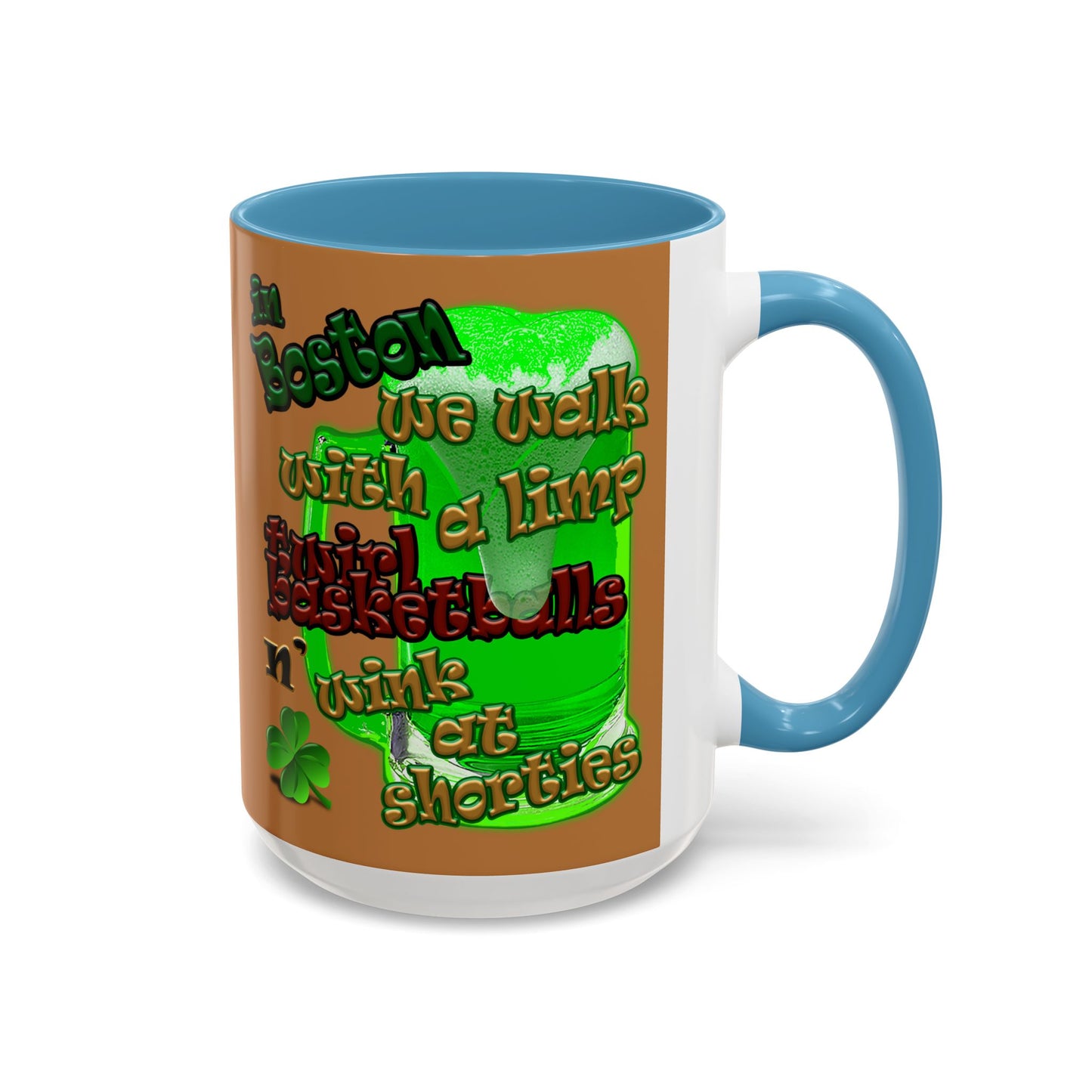 celtics logo - Accent Mug (light brown)