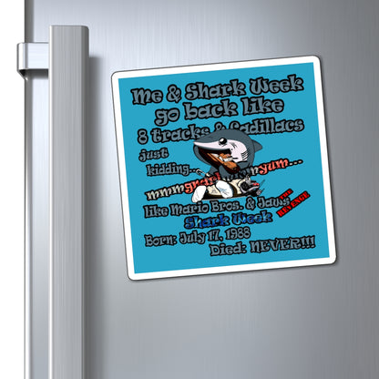 shark week - Magnets - (turquoise)